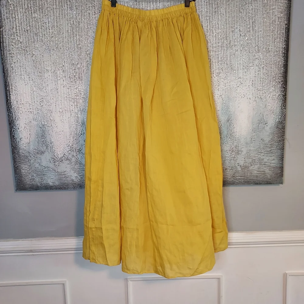 Zara Long Ramie Skirt - Picture 7 of 11